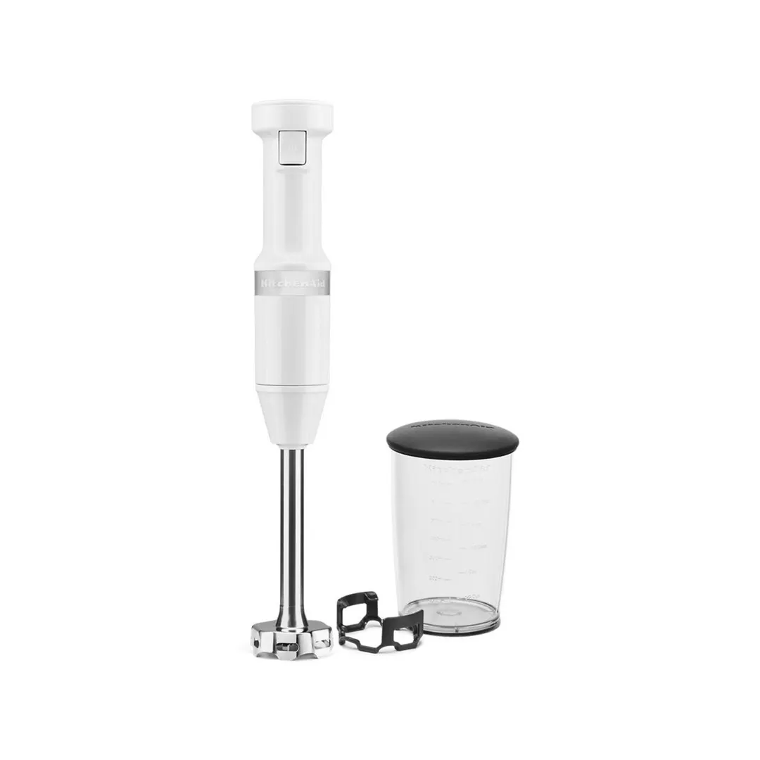 KitchenAid KHBV53WH 8" Variable Speed Corded Hand Blender, White