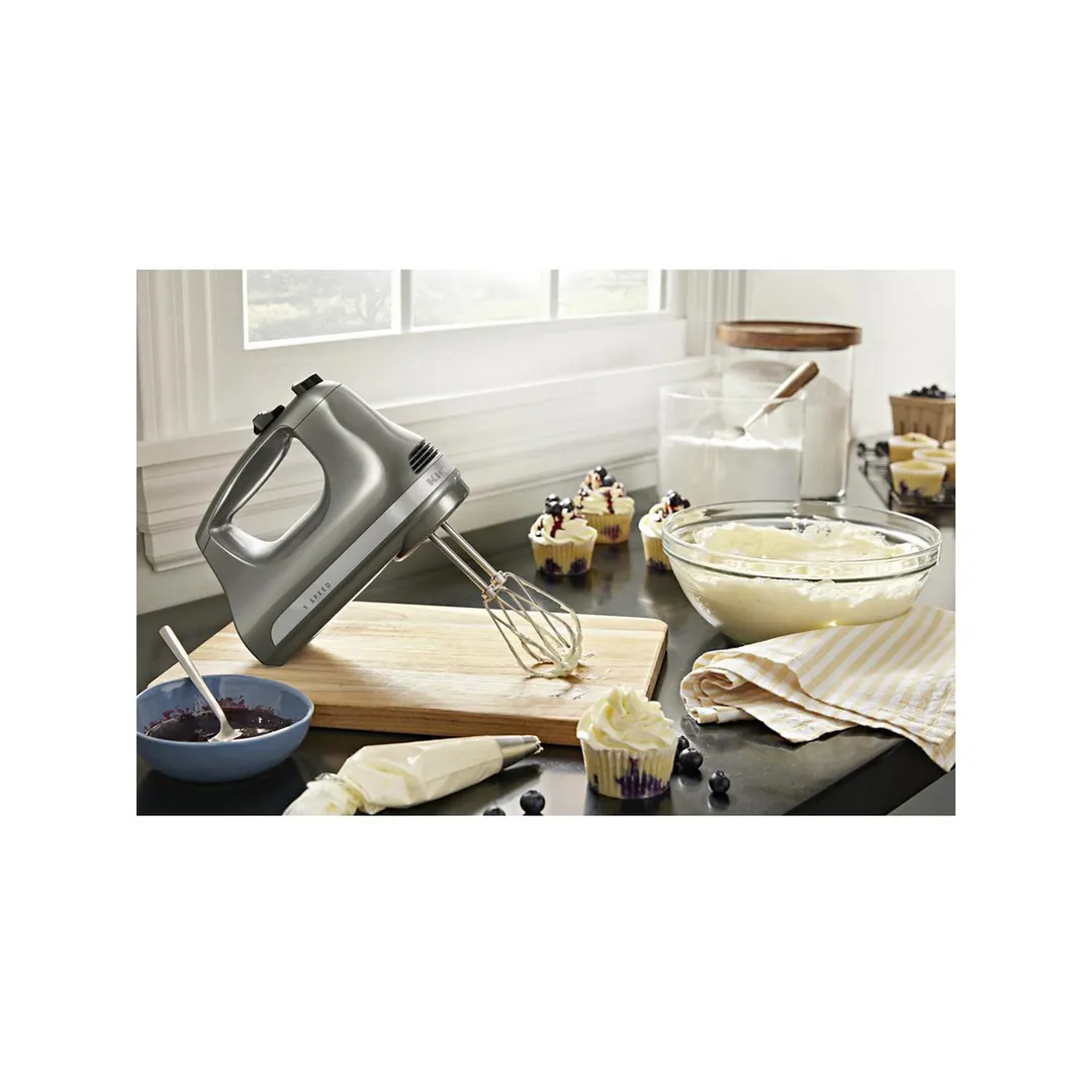KitchenAid KHM512CU Ultra Power 5-Speed Hand Mixer, Contour Silver