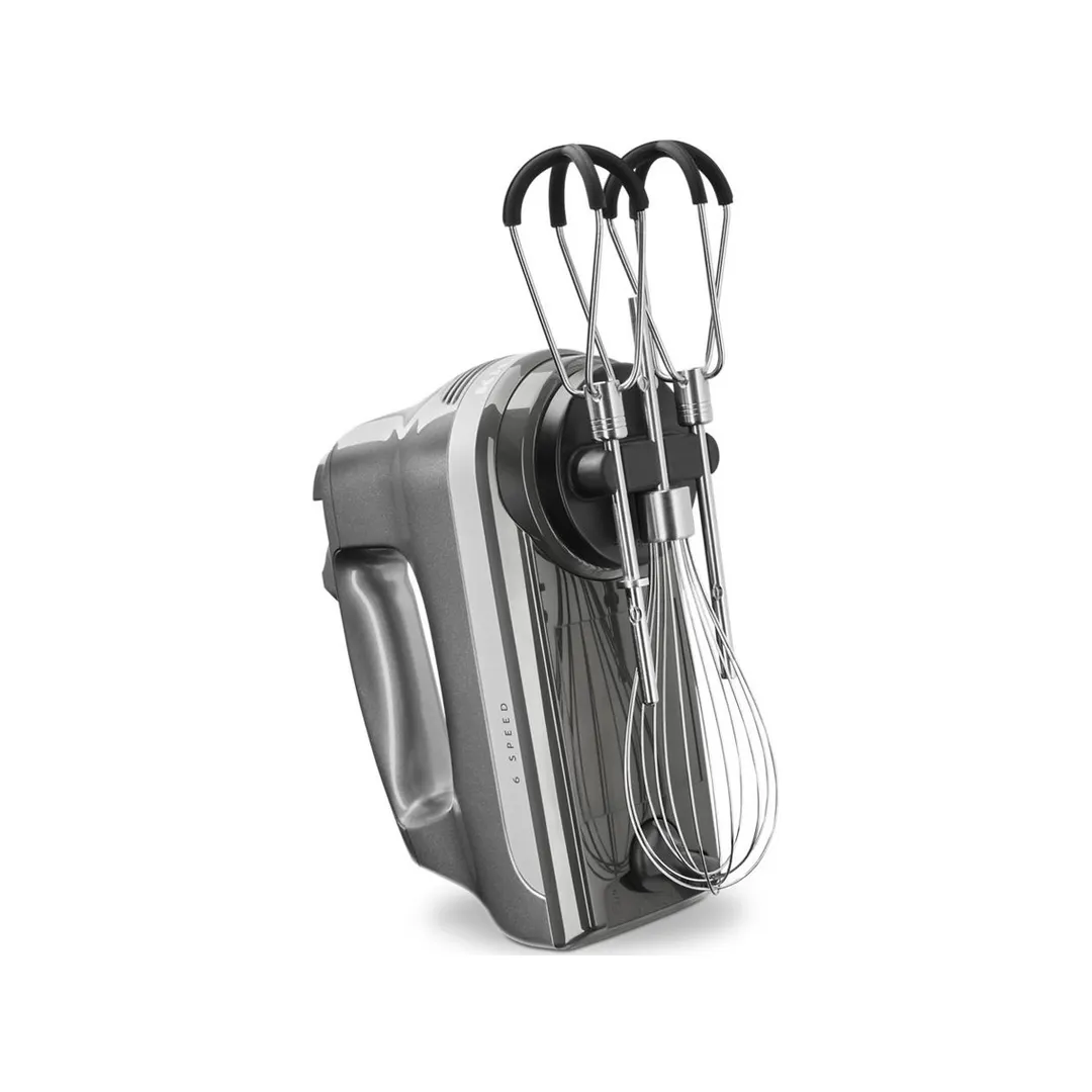 KitchenAid KHM6118CU 6-Speed Hand Mixer with Flex Edge Beaters, Contour Silver