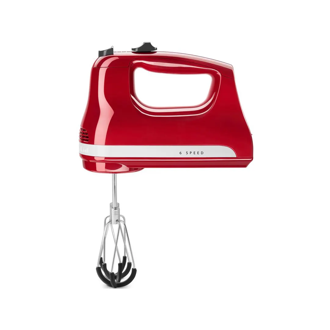 KitchenAid KHM6118ER 6-Speed Hand Mixer with Flex Edge Beaters, Empire Red