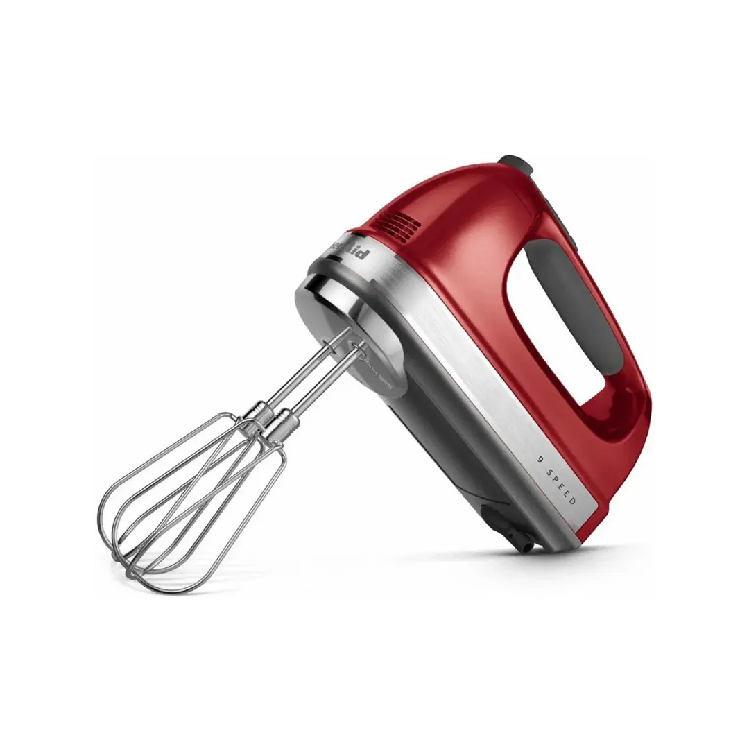 KitchenAid KHM926CA 9-Speed Hand Mixer with Exclusive Accessory Pack, Candy Apple Red