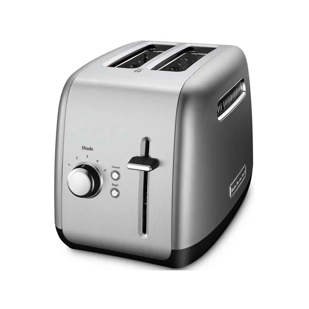 KitchenAid KMT2115CU 2 Slice Toaster with Manual Lift, Counter Silver Color, 1.5" Extra Wide Slots