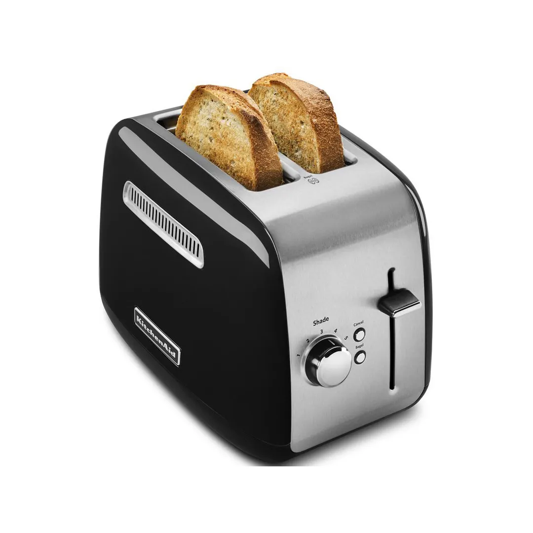 KitchenAid KMT2115OB 2 Slice Toaster with Manual Lift, Onyx Black Color, 1.5"  Extra Wide Slots