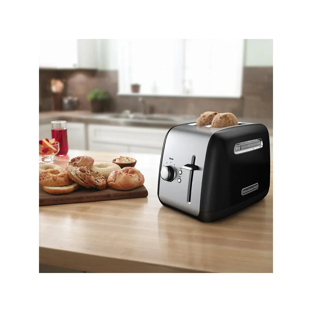 KitchenAid KMT2115OB 2 Slice Toaster with Manual Lift, Onyx Black Color, 1.5"  Extra Wide Slots