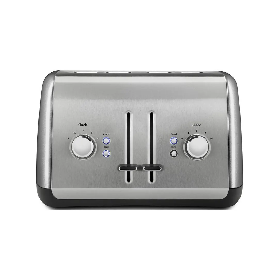 KitchenAid KMT4115CU 4 Slice Toaster w/ Manual High-Lift Lever, Contour Silver Color