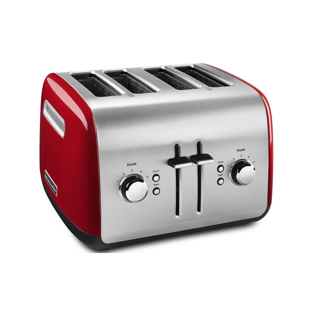KitchenAid KMT4115ER 4 Slice Toaster w/ Manual High-Lift Lever, Empire Red Color