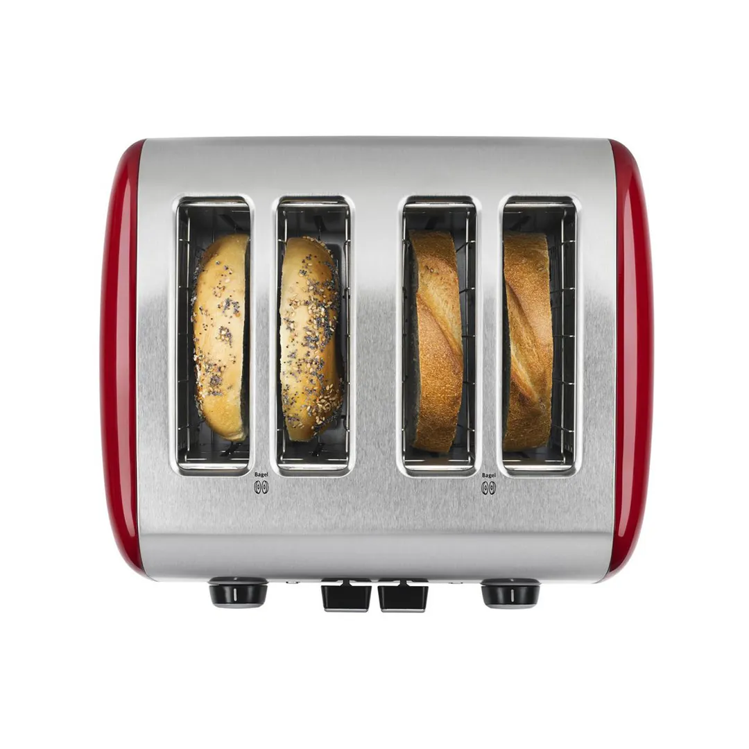 KitchenAid KMT4115ER 4 Slice Toaster w/ Manual High-Lift Lever, Empire Red Color