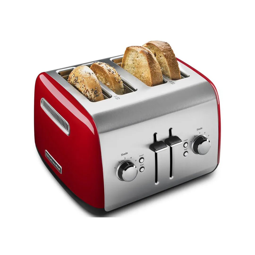 KitchenAid KMT4115ER 4 Slice Toaster w/ Manual High-Lift Lever, Empire Red Color
