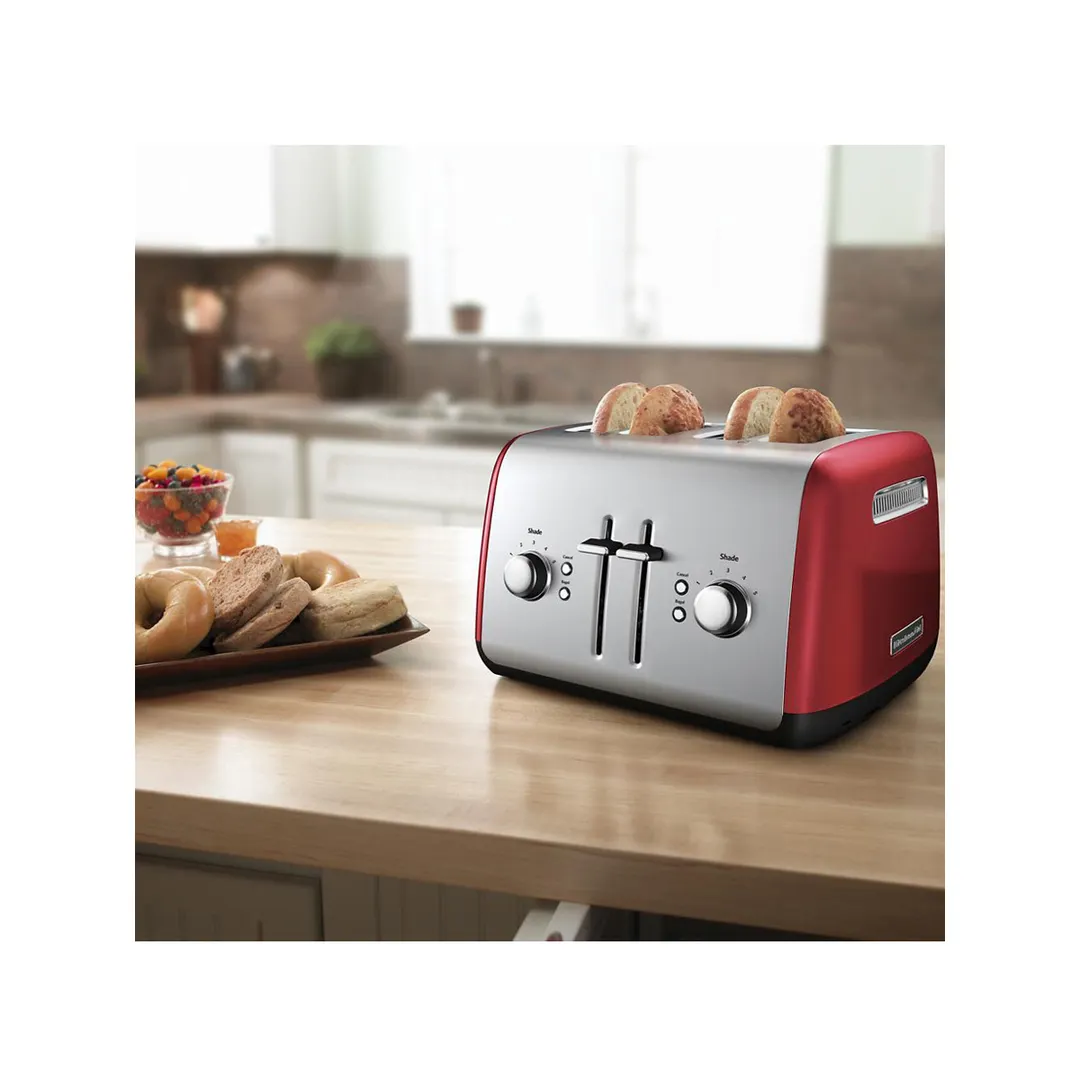 KitchenAid KMT4115ER 4 Slice Toaster w/ Manual High-Lift Lever, Empire Red Color