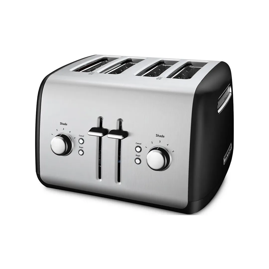 KitchenAid KMT4115OB 4 Slice Toaster w/ Manual High-Lift Lever, Onyx Black Color