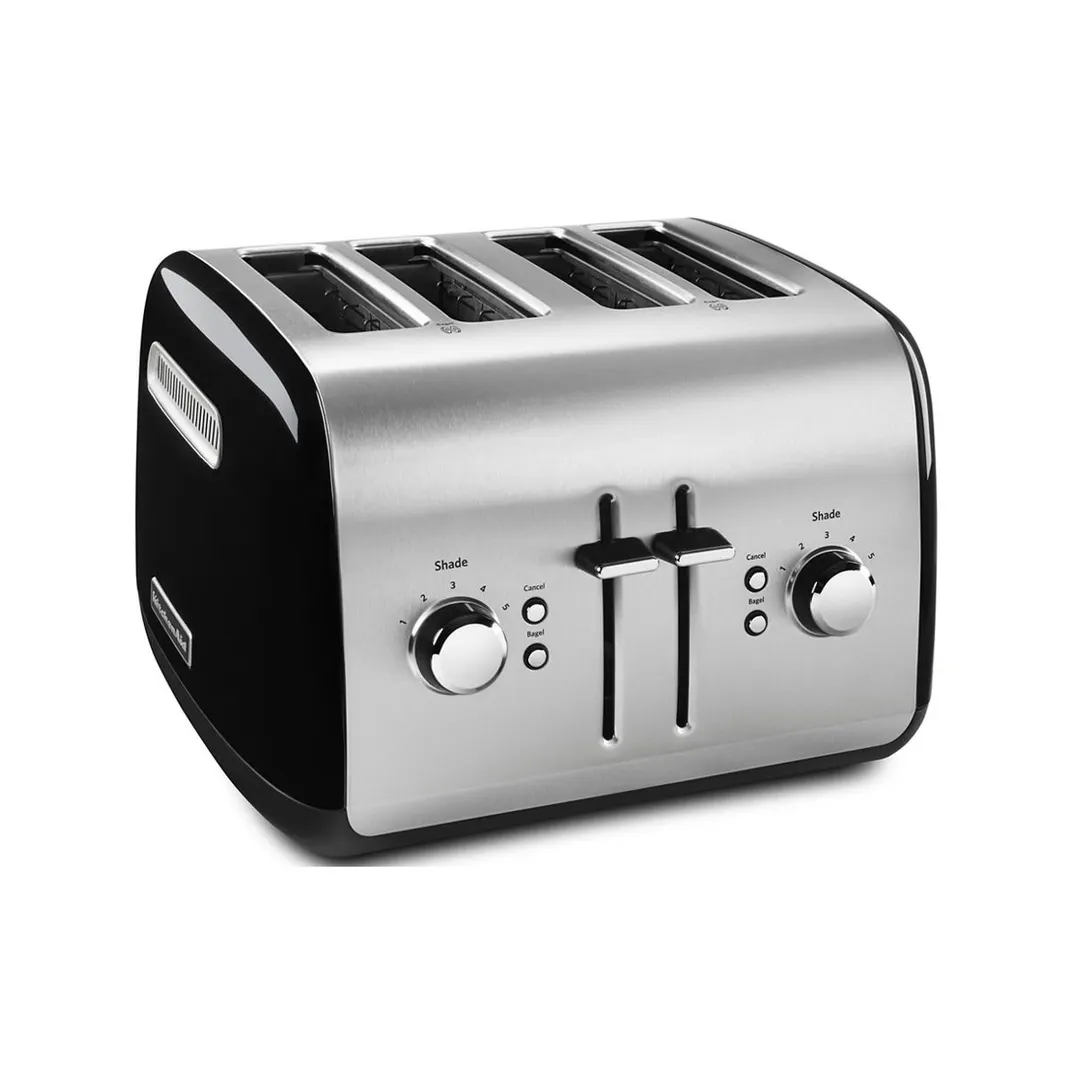 KitchenAid KMT4115OB 4 Slice Toaster w/ Manual High-Lift Lever, Onyx Black Color