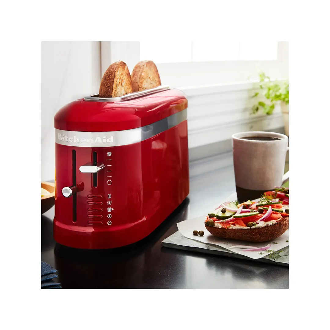 KitchenAid KMT5115ER 4 Slice Long Slot Toaster with High-Lift Lever, Empire Red Color, 120V
