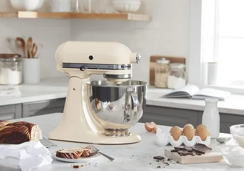 KitchenAid KSM150PSAC Artisan Series 5-qt Tilt-Head Stand Mixer, 10-Speed, Almond Cream