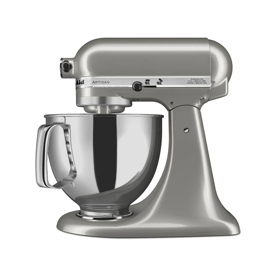 KitchenAid KSM150PSCU Artisan® Series 5-qt  Tilt-Head Stand Mixer, 10-Speed, Contour Silver 