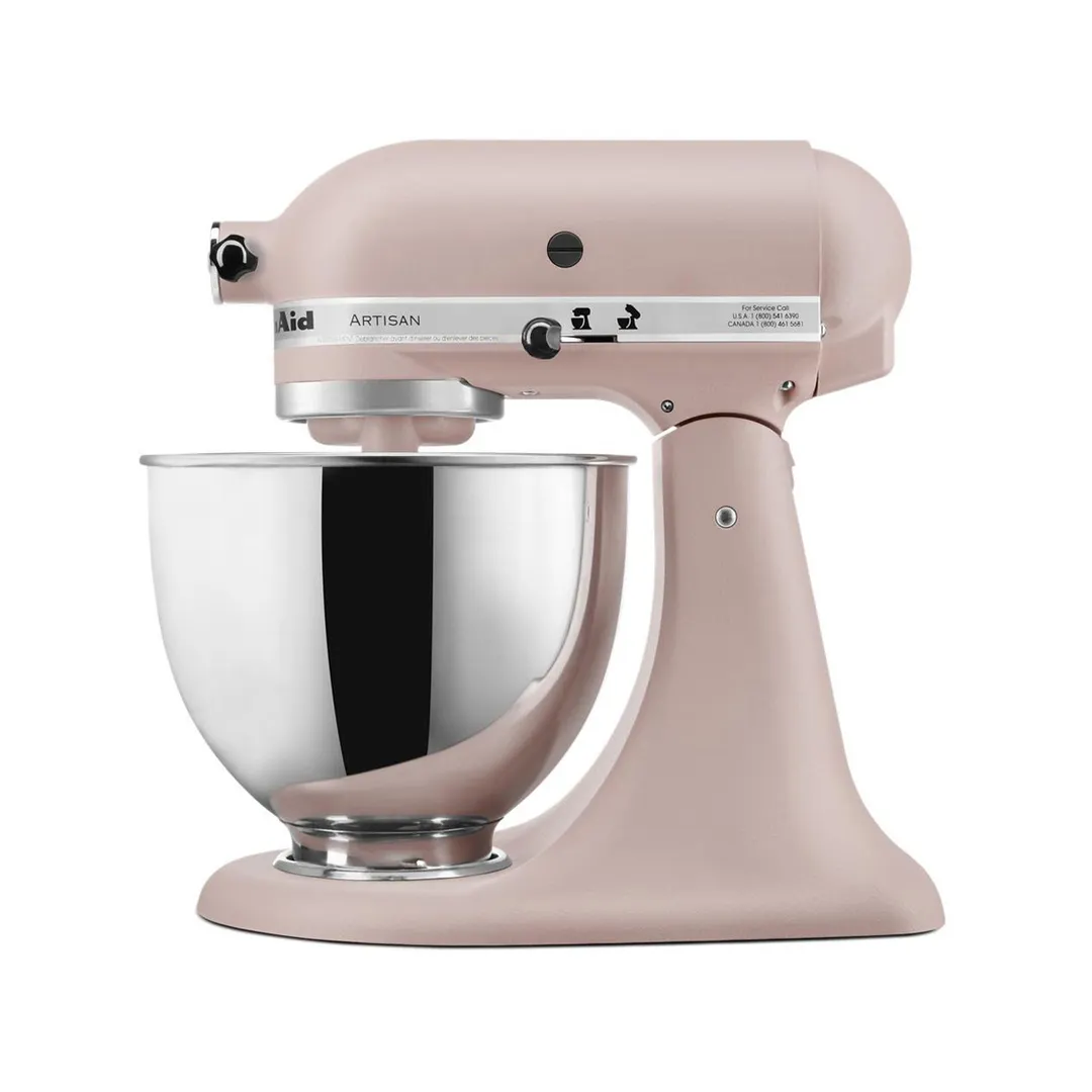 KitchenAid KSM150PSFT Artisan® Series 5-qt Tilt-Head Stand Mixer, 10-Speed, Feather Pink