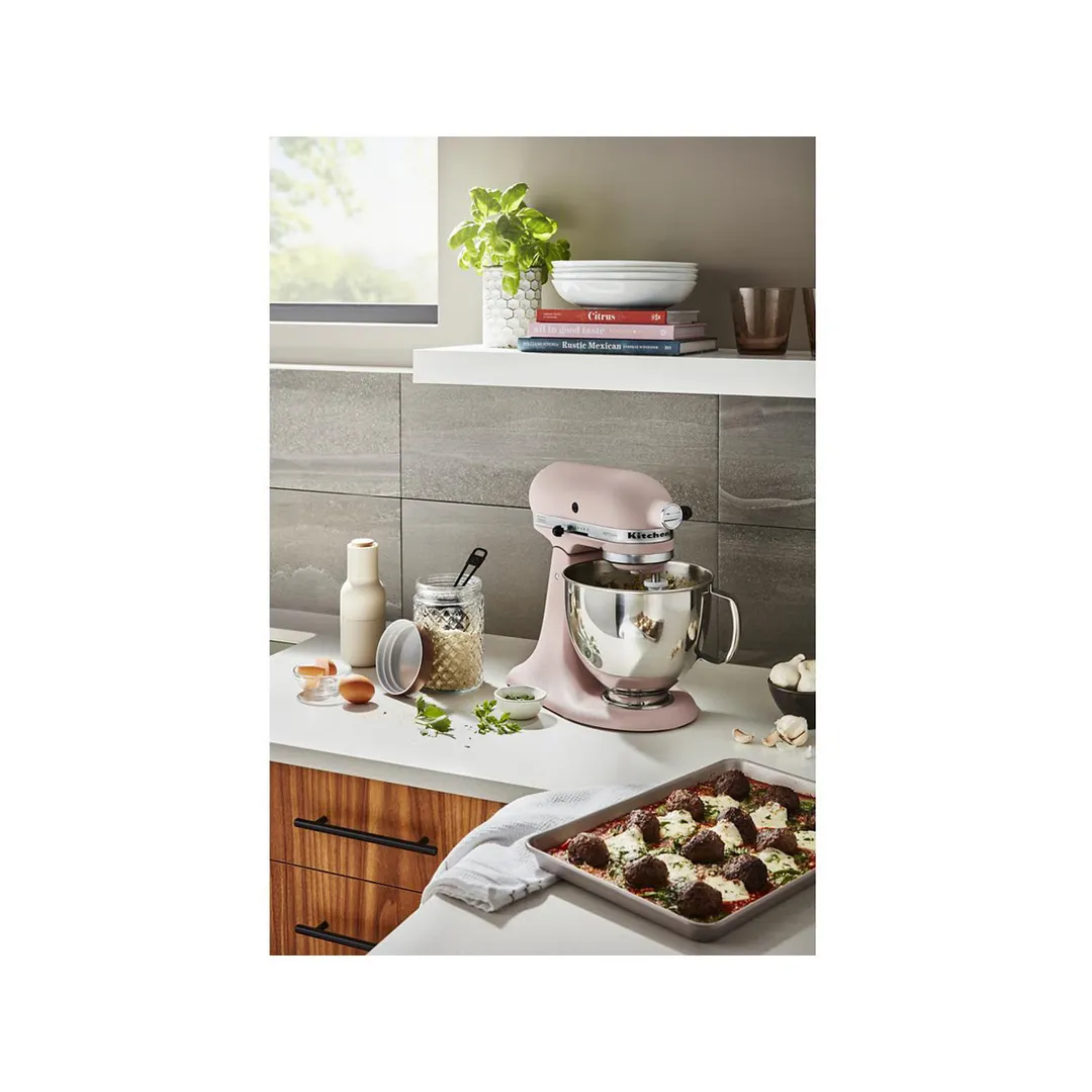 KitchenAid KSM150PSFT Artisan® Series 5-qt Tilt-Head Stand Mixer, 10-Speed, Feather Pink