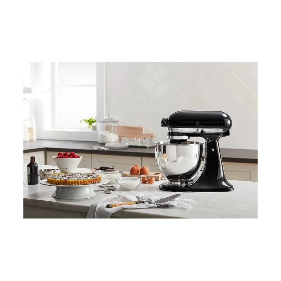 KitchenAid KSM150PSOB Artisan Series 5-qt Tilt-Head Stand Mixer, 10-Speed, Onyx Black