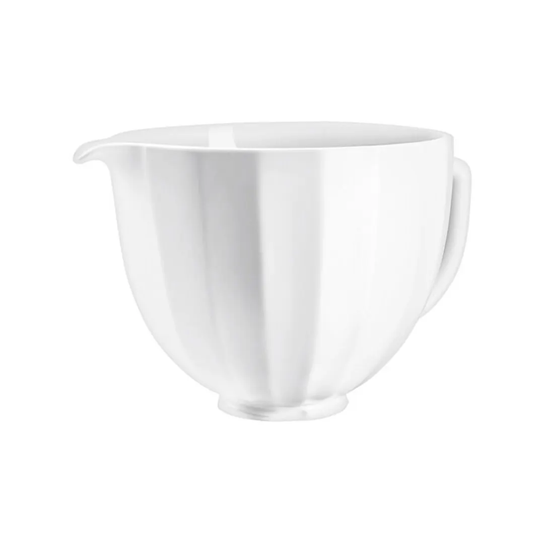 KitchenAid KSM2CB5PWS 5-qt White Shell Ceramic Bowl with Handle for Tilt-Head Mixers