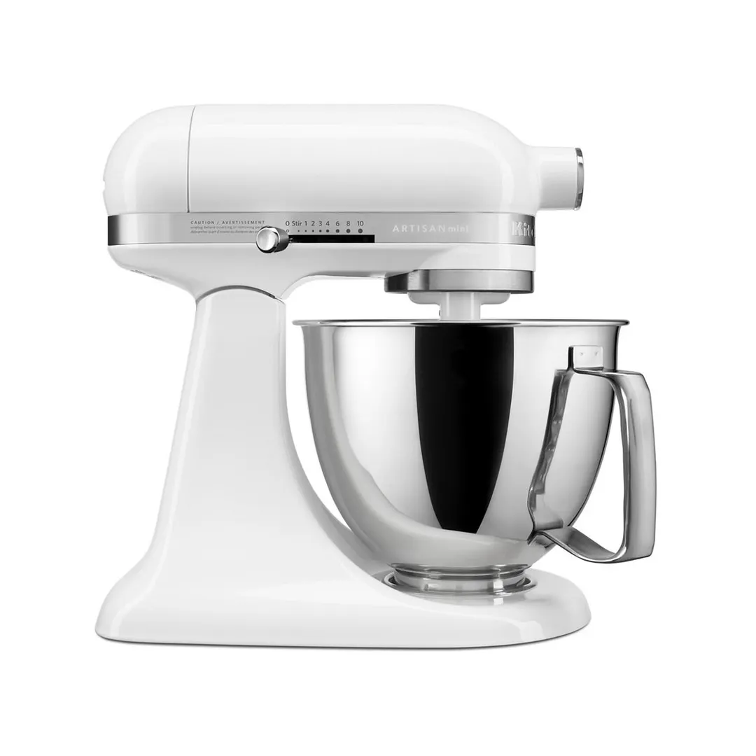 KitchenAid KSM3316XWH Artisan® Mini Series 3.5-qt Tilt-Head Stand Mixer,10-Speed, White 
