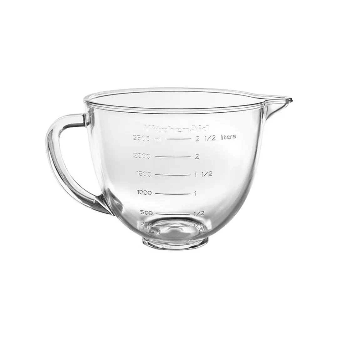 KitchenAid KSM35GB 3.5-qt Tilt-Head Glass Bowl with Handle and Lid for Mini Plus Series