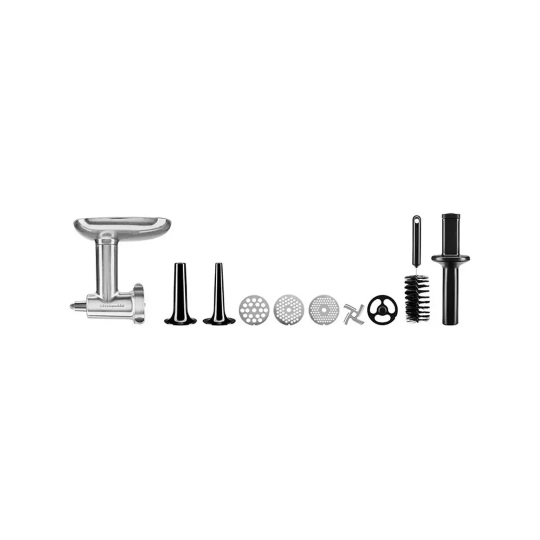 KitchenAid KSMMGA Metal Food Grinder Attachment – Fits All Stand Mixers, 5‑Tool Variety, Large Tray, Pre‑Chill