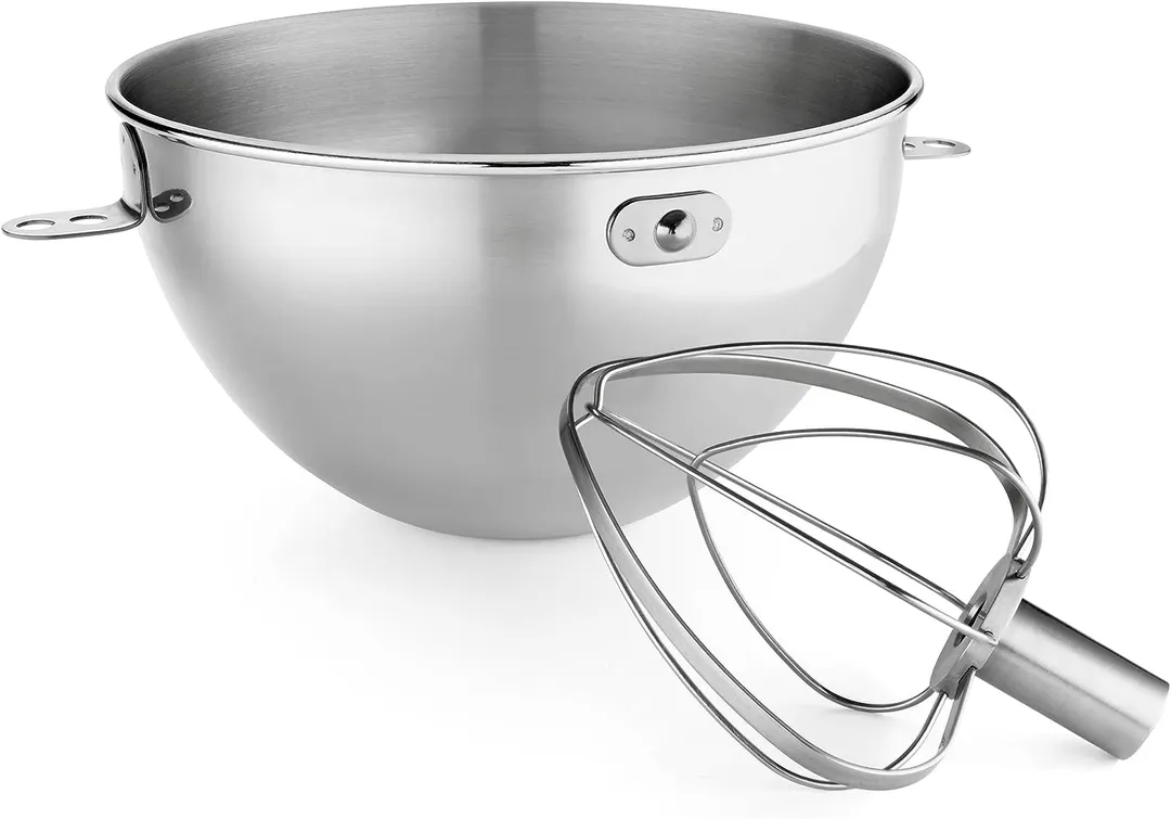 KitchenAid KN3CW 3-qt Stainless Steel Mixing Bowl and Whip for Stand Mixers