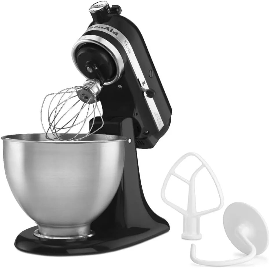 KitchenAid K45SSOB Classic™ Series 4.5-qt Tilt-Head Stand Mixer, 10-Speed, Onyx Black