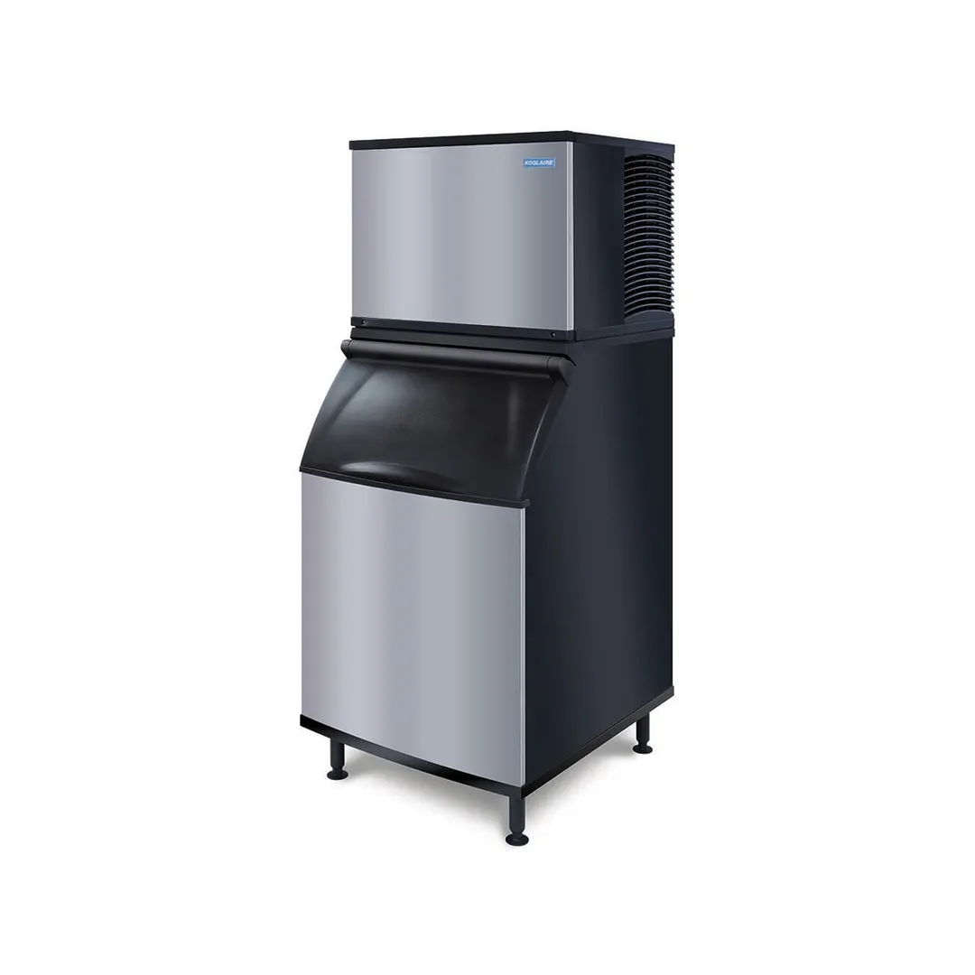 Koolaire KYT0300A/K570 Air Cooled Half Cube 330 lb Ice Machine with Bin, 532 lb Storage