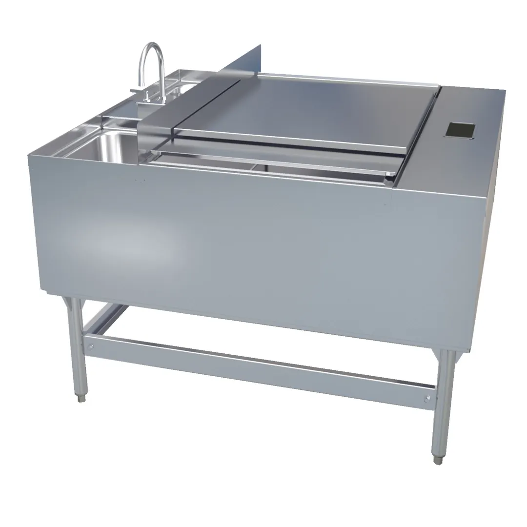 LaCrosse PT44HSRICL+8 44" Pass-Thru Combo Underbar Ice Bin/Cocktail Station w/ 10 Circuit - 220 lbs