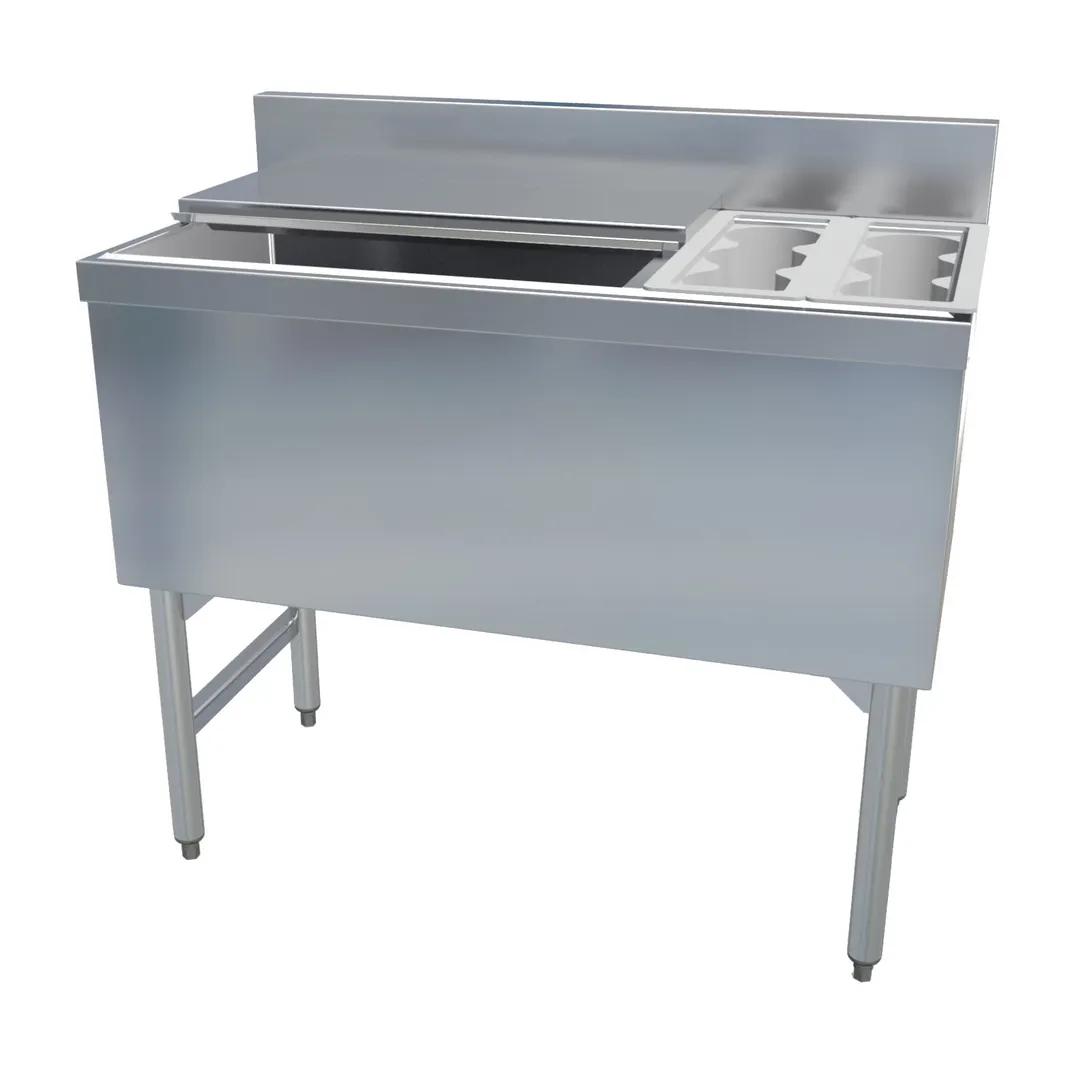 LaCrosse SD36-24CTL+10 Bottle Well Bin Underbar Ice Bin/Cocktail Station  w/ 120 lbs Ice Capacity