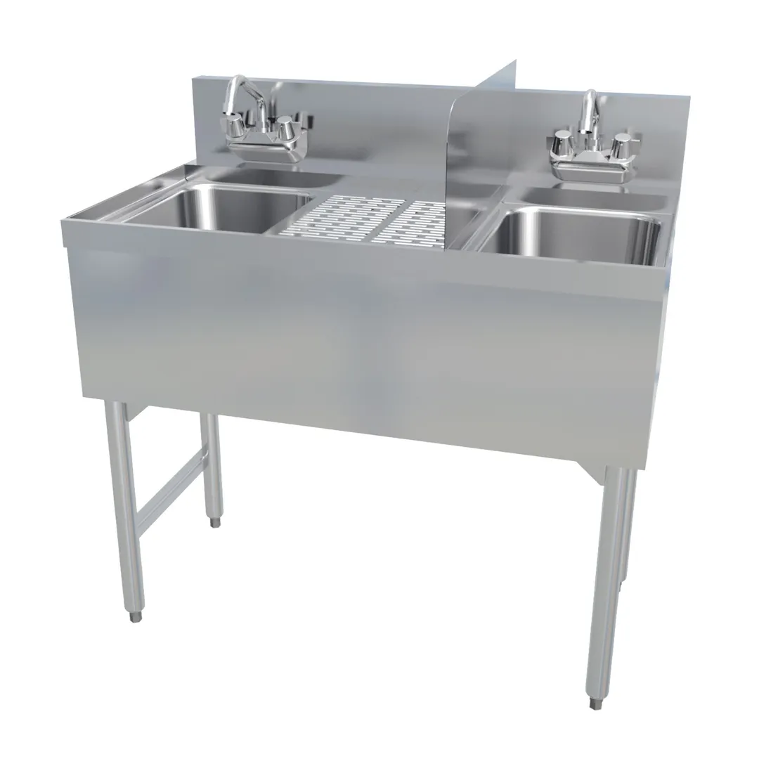 LaCrosse SD48-24CTC+10 Bottle Well Bin Underbar Ice Bin/Cocktail Station w/ 120 lbs Ice Capacity