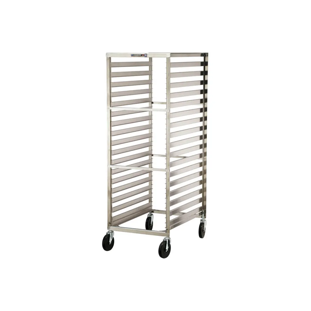 Lakeside 128 35 Pan End Load Full Height Stainless Steel Bun / Sheet Pan Rack w/ 1-7/16" Bottom Load Slides