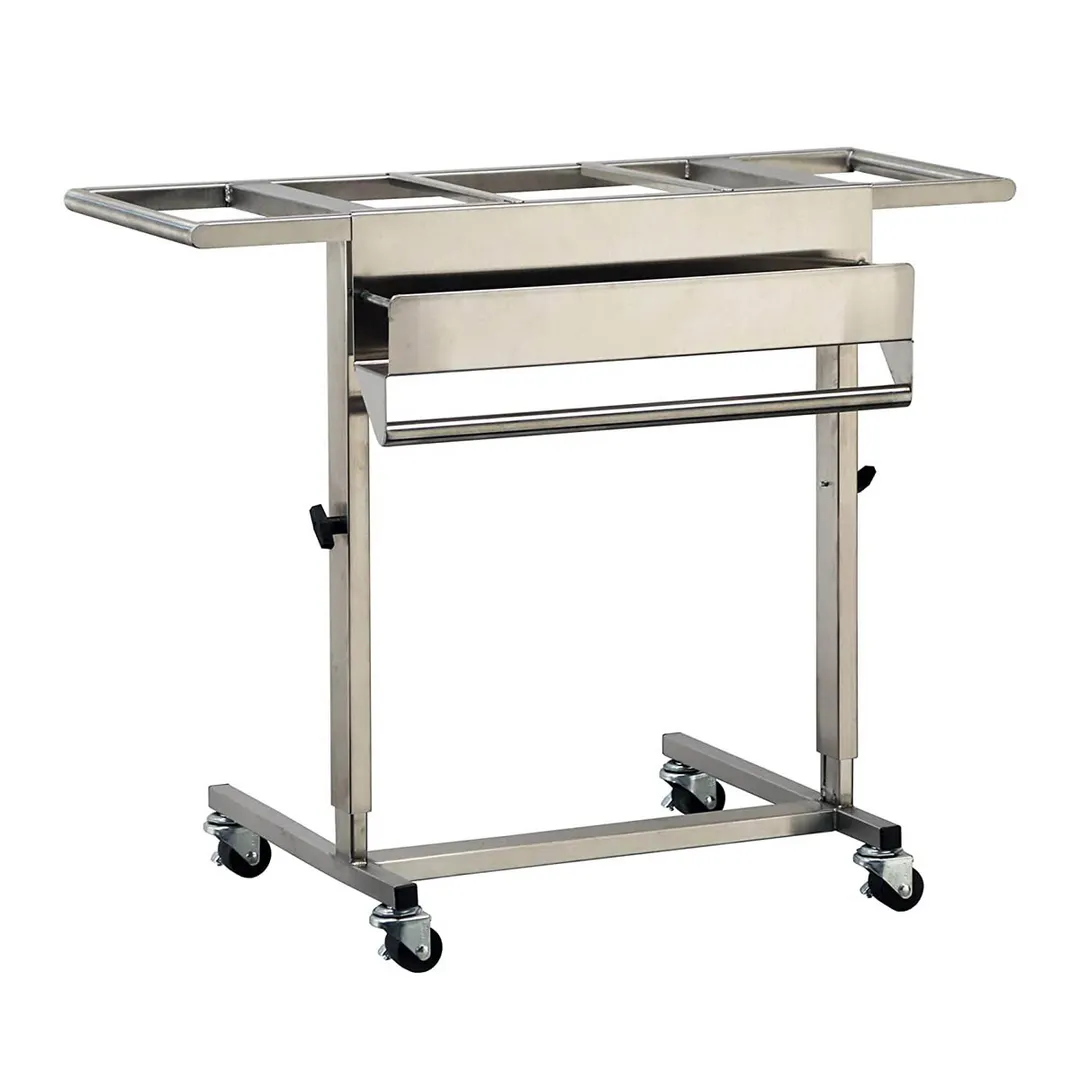 Lakeside 140 Heavy-Duty Fully Welded Stainless Steel Tubular Mise En Place Cart w/ 2" Casters