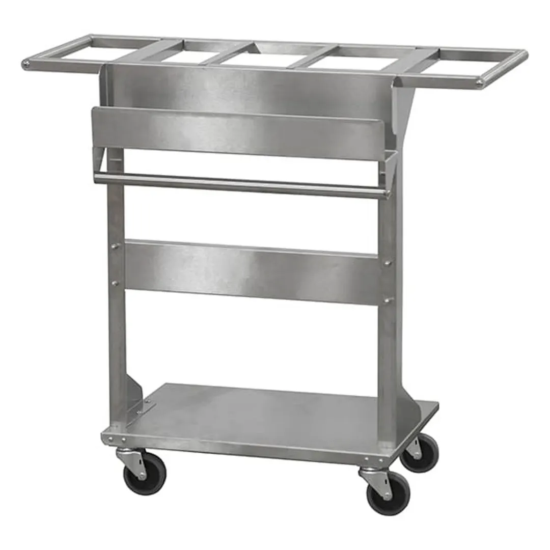 Lakeside 145 Standard Duty Stainless Steel Mise En Place Cart w/ 3 1/2" Casters - Unassembled