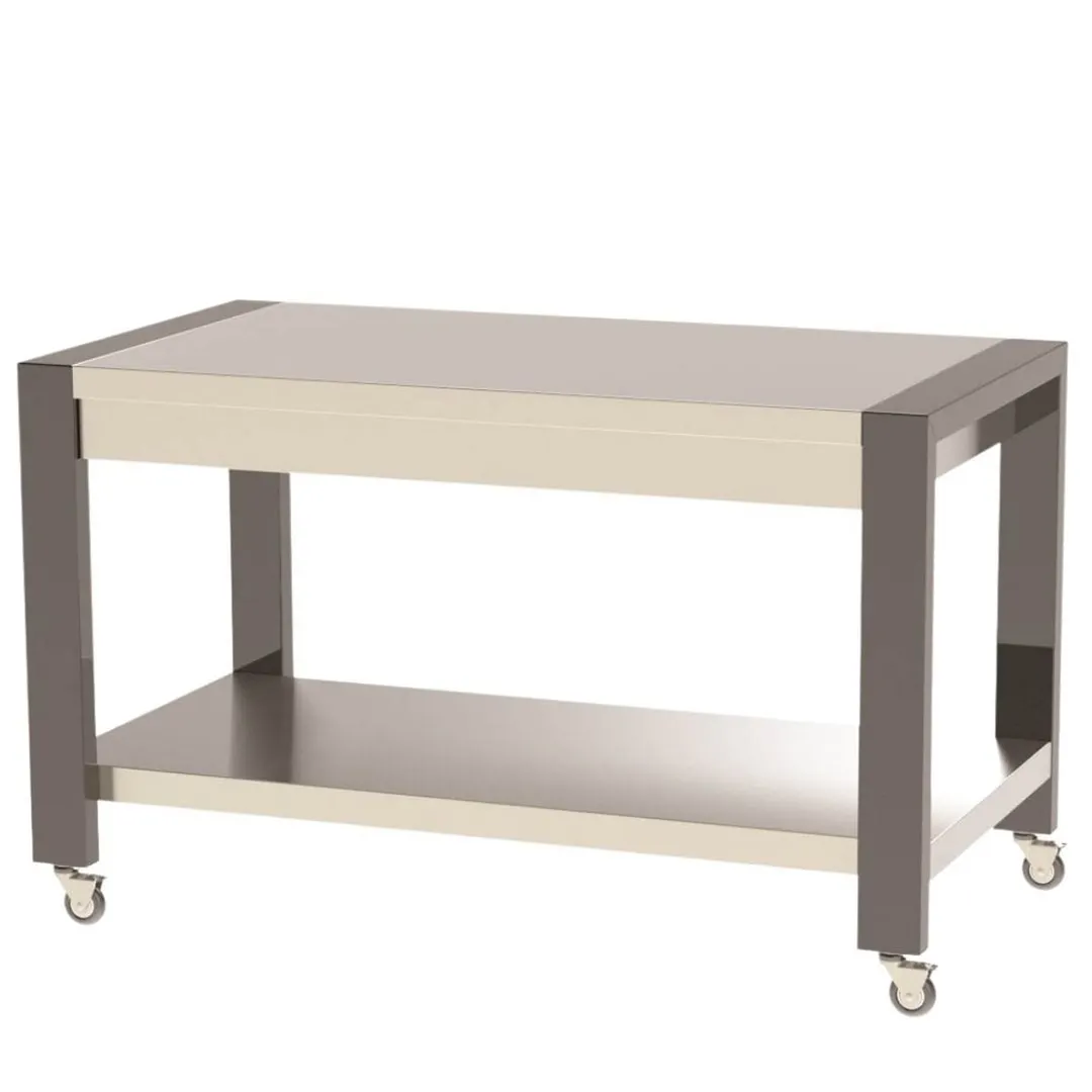 Lakeside 160681 60" Mobile Modular Traveler Serving Table, Stainless Steel Top and Undershelf