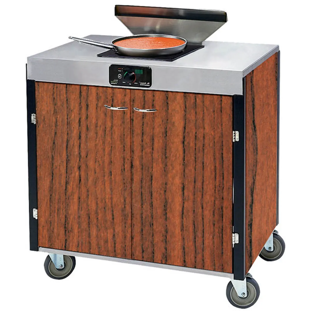 Lakeside 2065 Creation Express Station Mobile Cooking Cart w/ 1 Induction Burner, Filtration System
