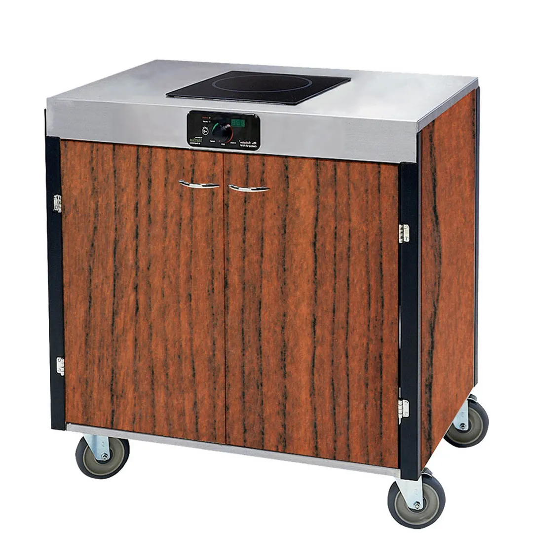 Lakeside 2065 Creation Express Station Mobile Cooking Cart w/ 1 Induction Burner, Filtration System