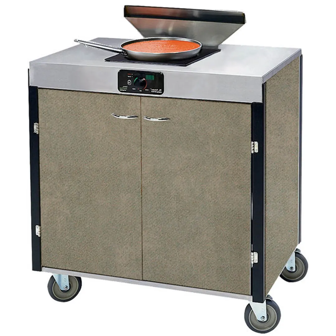 Lakeside 2065 Creation Express Station Mobile Cooking Cart w/ 1 Induction Burner, Filtration System