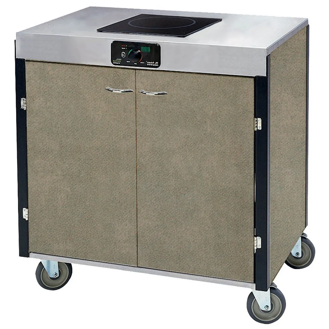 Lakeside 2065 Creation Express Station Mobile Cooking Cart w/ 1 Induction Burner, Filtration System
