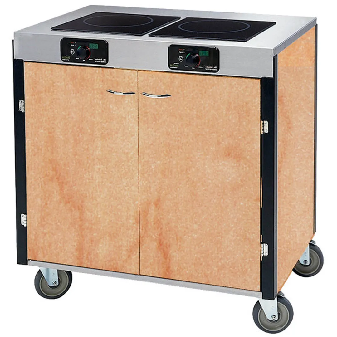 Lakeside 2070 Creation Express Station Mobile Cooking Cart w/ 2 Induction Burner, No Filtration System