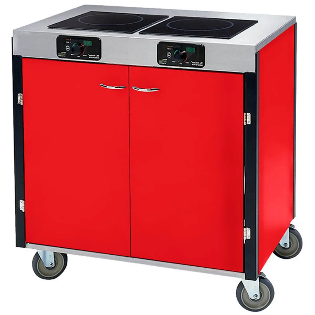 Lakeside 2070 Creation Express Station Mobile Cooking Cart w/ 2 Induction Burner, No Filtration System