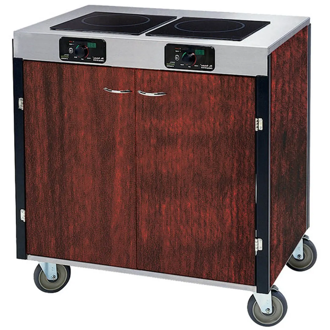 Lakeside 2070 Creation Express Station Mobile Cooking Cart w/ 2 Induction Burner, No Filtration System