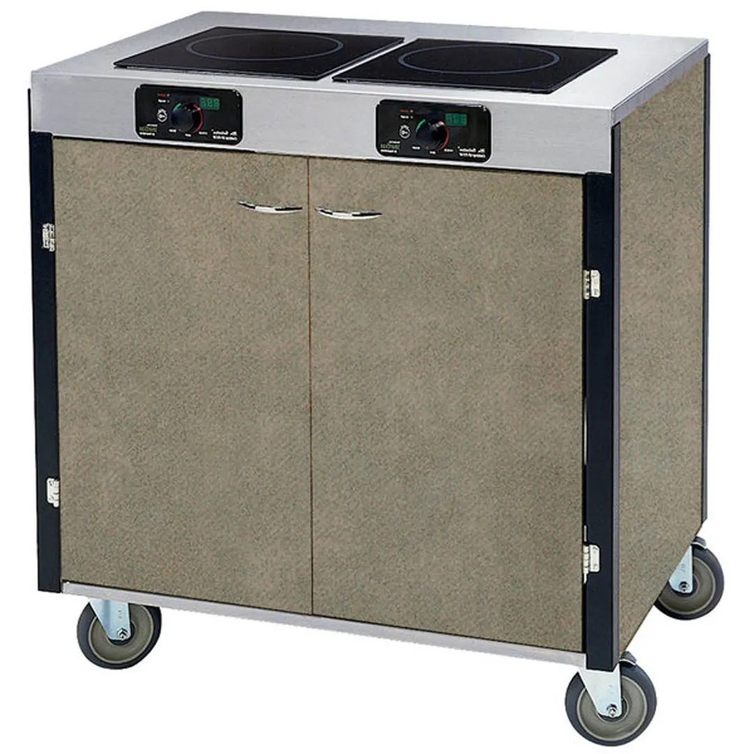 Lakeside 2075 Creation Express Station Mobile Cooking Cart w/ 2 Induction Burner, Filtration System