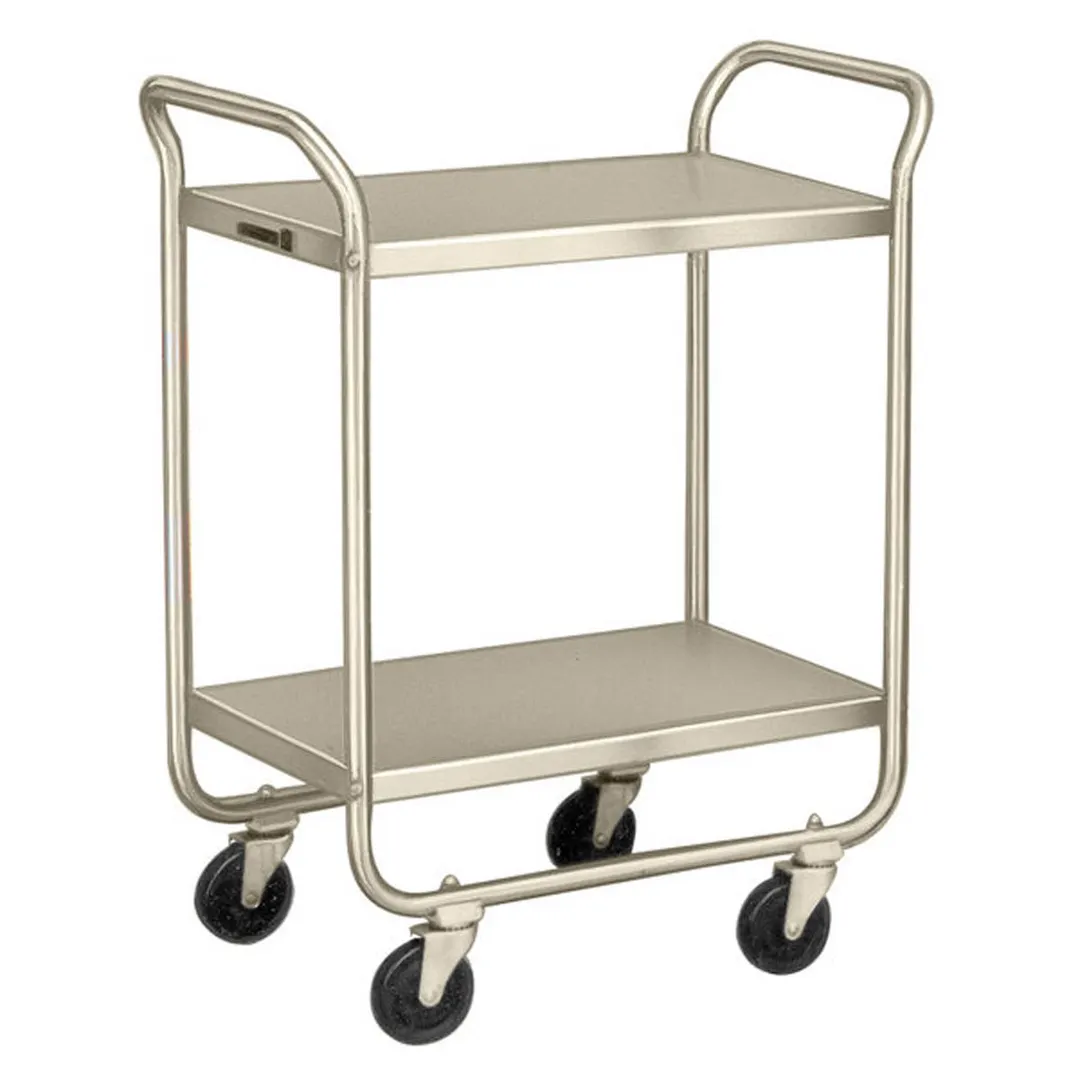 Lakeside 243 Stainless Steel 2-Shelf Tubular Utility Cart - 36" x 22" x 40-5/8"