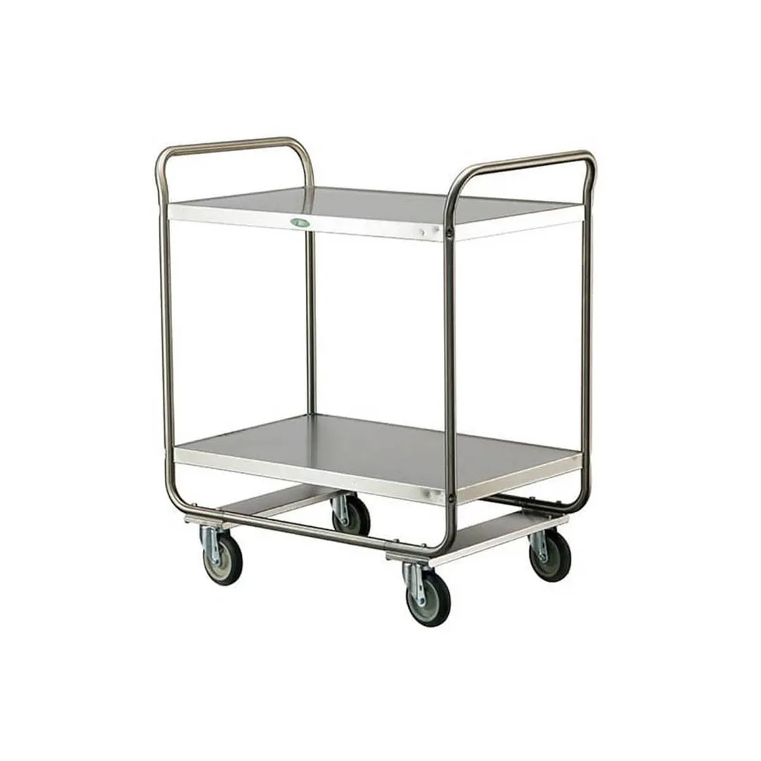 Lakeside 243 Stainless Steel 2-Shelf Tubular Utility Cart - 36" x 22" x 40-5/8"
