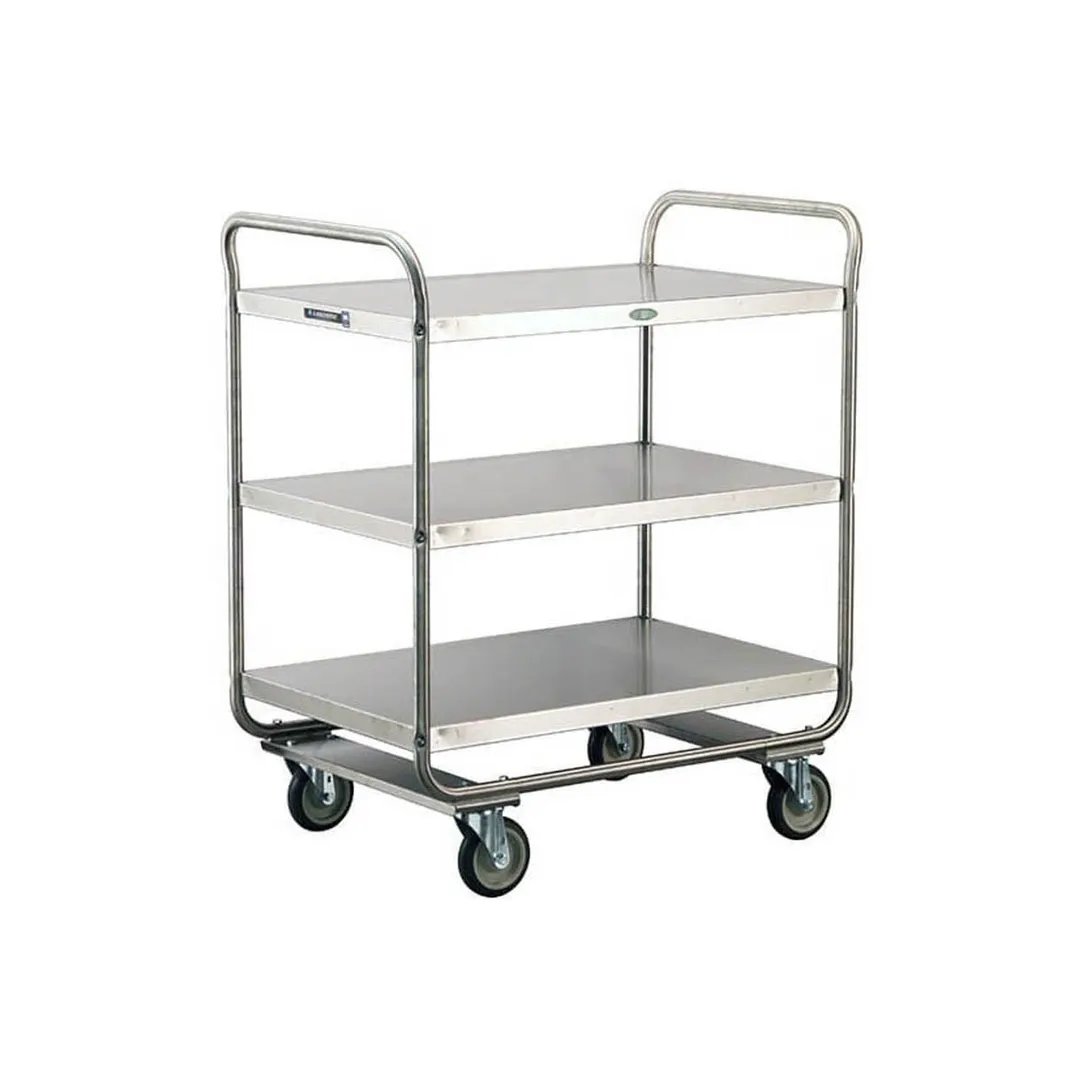 Lakeside 244 Stainless Steel 3-Shelf Tubular Utility Cart - 36" x 22" x 40-5/8"