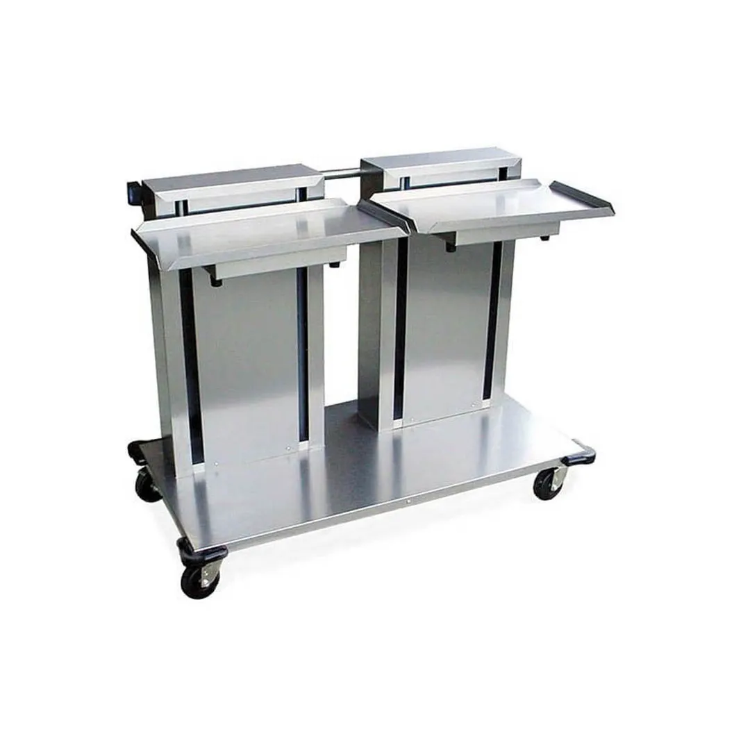 Lakeside 2820 Mobile Double Platform Cantilever Tray Dispenser for 20" x 20" Trays