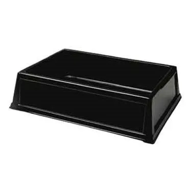 Lakeside 298 Iced Display Beverage Bin – Black Plastic Rect 18" × 26" × 6" Pan 24"‑35" L 12"‑23" S