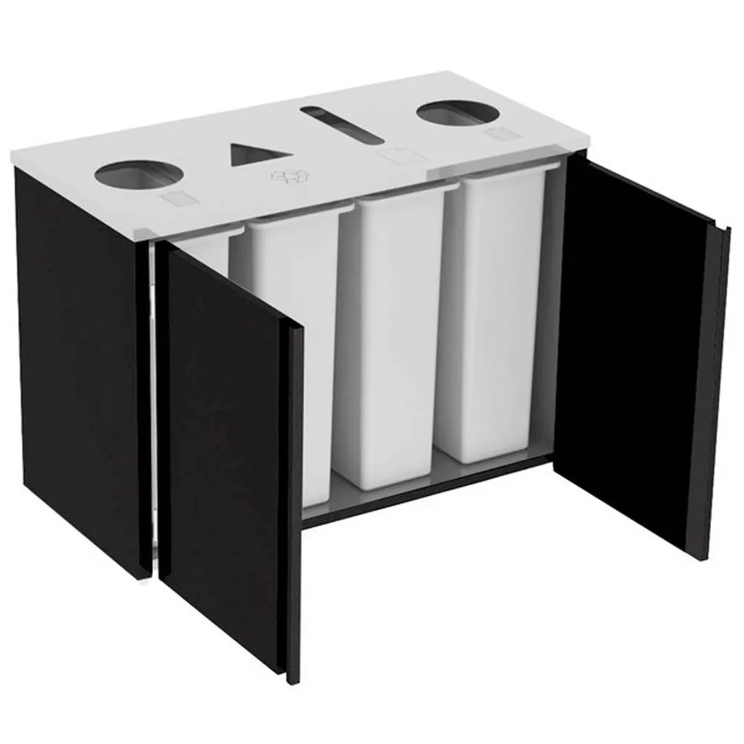 Lakeside 3318 Waste & Recycle Station, 48-1/2"W X 23-1/4"D X 34-1/2"H