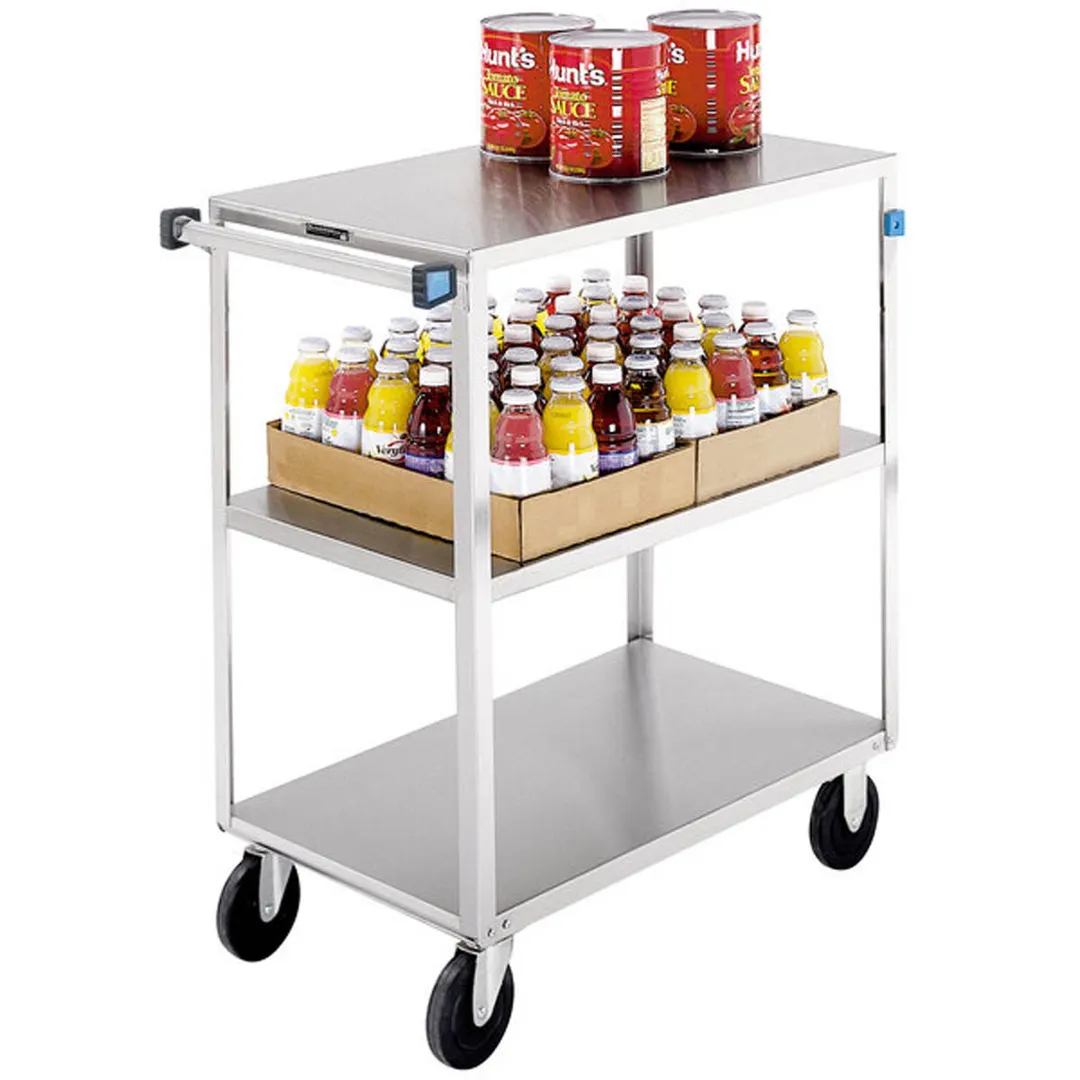 Lakeside 352 Stainless Steel 3-Shelf Open Tray Truck w/ 13-1/8" Clearance
